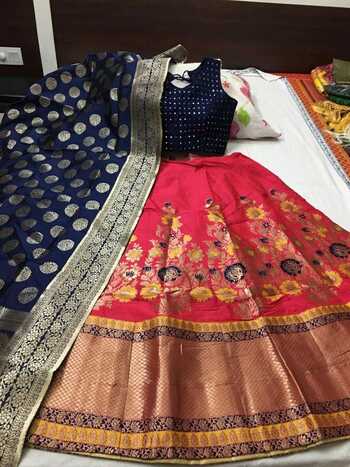 Wedding Wear Banarasi Silk Lehenga Choli Design Online For Women
