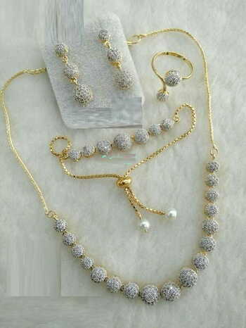 Astounding Artificial Diamond Necklace Set For Women