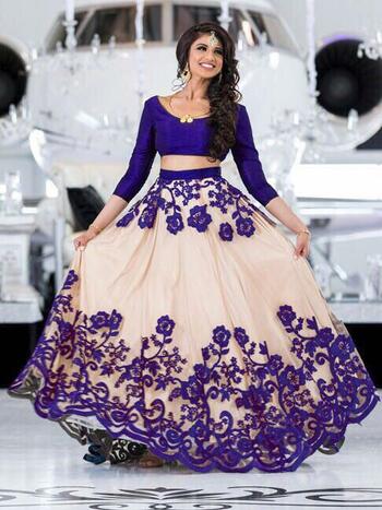 Preferable Purple Color Soft Net Designer Chine Work Occasion Wear Lehenga Choli