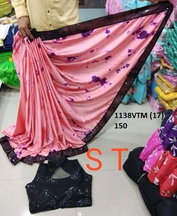 Pink Color Gajji Silk Saree with Readymade Net Sequence work Blouse