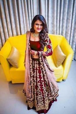 Charming Maroon Color Designer Taffeta Silk Function Wear Embroidered Work Lehenga Choli For Ladies