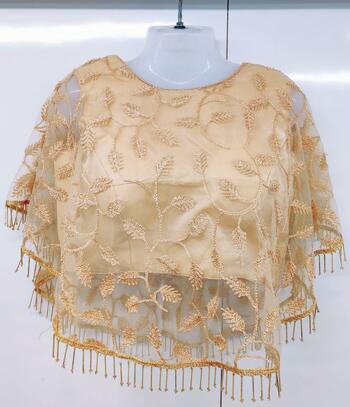 Yellow Satin Silk Nylon Net Zari Work Readymade Blouse For Women