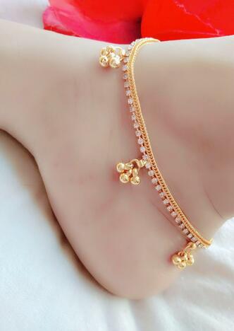 Gorgeous Imitation White Diamond Anklet For Girls KLP421