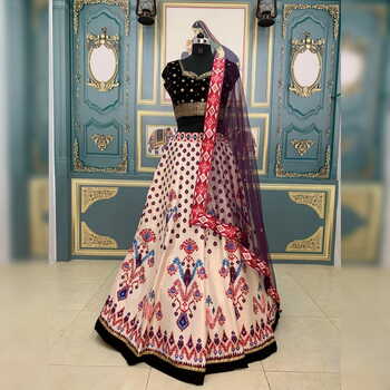 Impressive Wine Color Italin Satin Digital Printed Readymade Velvet Lace Lehenga Choli