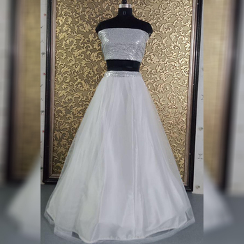 Provocative White Color Soft Net Sequence Work Wedding Wear Lehenga Choli