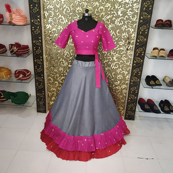 Amazing Pink Color Banglori Embroidered Work Function Wear Lehenga Choli