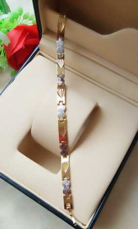 Gorgeous Silver & Golden Artificial Bracelet KLP392