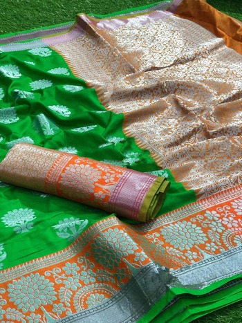 Wedding Wear Banarasi Silk Saree with blouse for Women