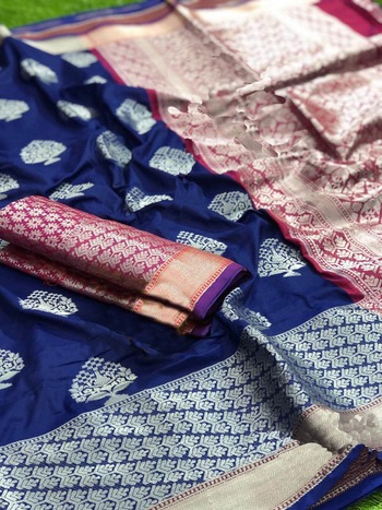 Wedding Wear Banarasi Silk Saree with blouse for Women