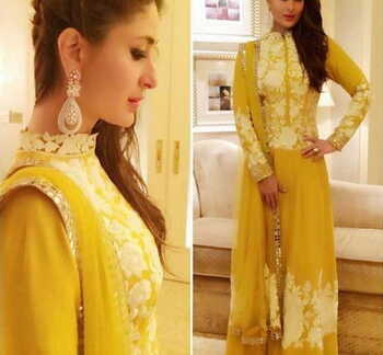 Beautiful Lemon Yellow Color Georgette White Embroidered Work Readymade Gown with Dupatta