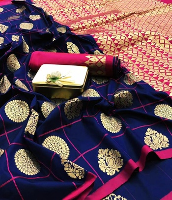 Bewildering Black Color Banarasi Silk Saree Design Online For Women