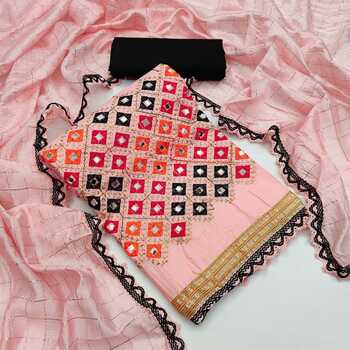 Absorbing Pink Superfine Cotton Diamond Work Salwar Suit For Festive Wear