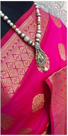 Innovative Pink Colour Banarasi Silk Saree For Wedding Wear