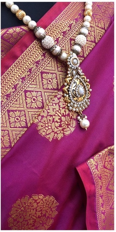 Wine Colour Designer Banarasi Silk Saree Blouse For Function Wear